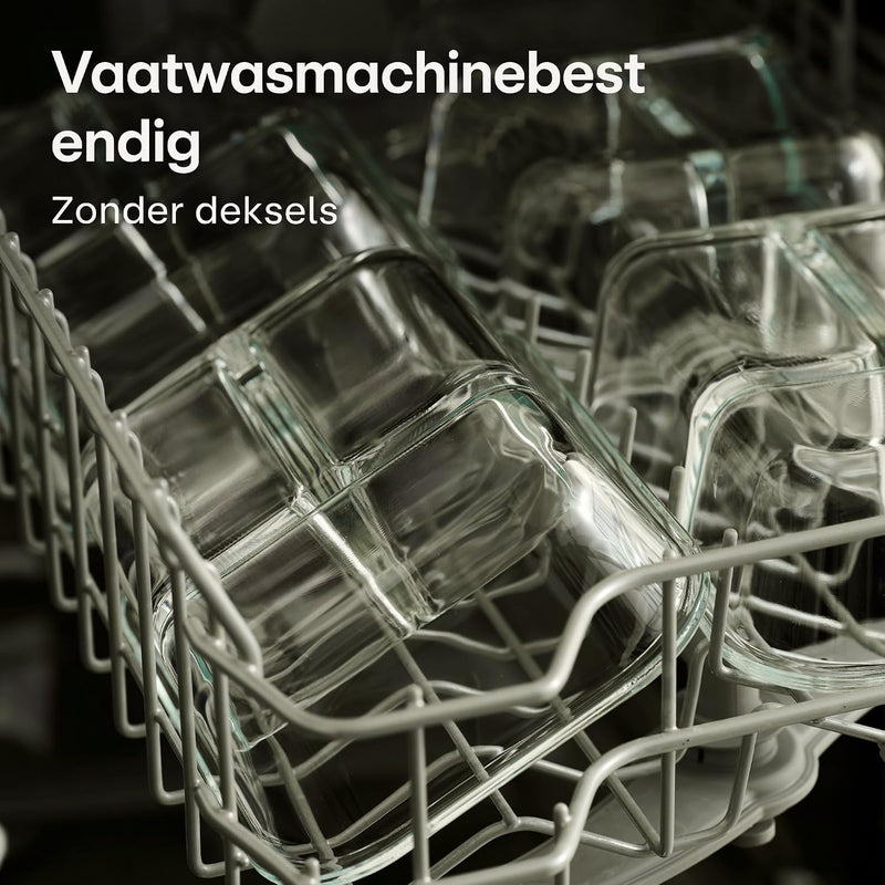 Chargez l'image dans la visionneuse de la galerie, Glazen meal prep bakjes set van 2 met 3 vakken
