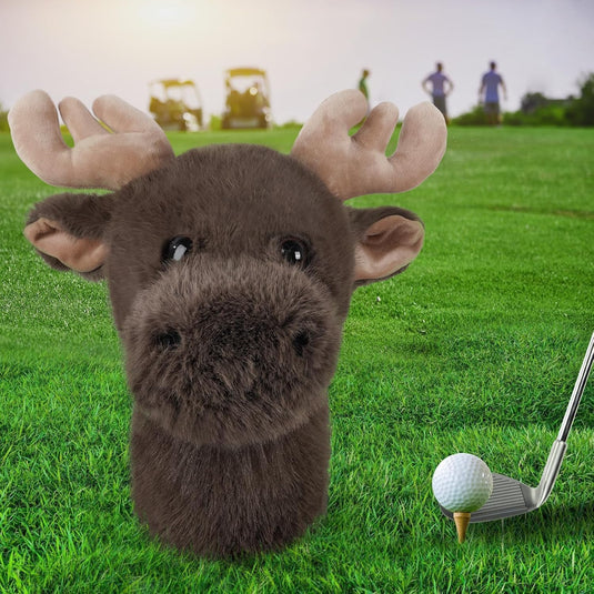 Golfclub beschermhoes met pluche elandontwerp voor 460cc drivers – dierenhoes – golfclubaccessoires