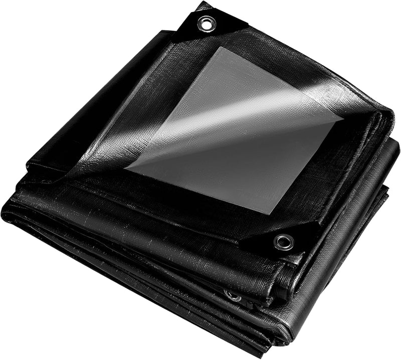 Laden Sie das Bild in Galerie -Viewer, Waterdicht afdekzeil 2 x 4 meter 260 g/m² met ogen zwart – PE dekzeil – beschermzeil
