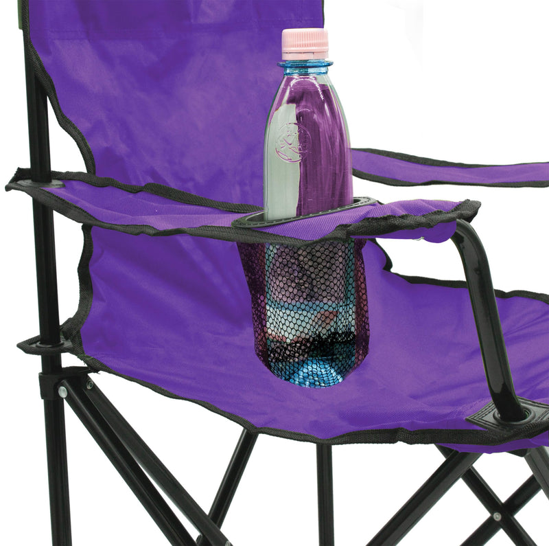 Chargez l'image dans la visionneuse de la galerie, Campingstoelen Opvouwbaar 2 Stuks met Bekerhouder tot 100 kg – Vouwstoel – Kampeerstoel
