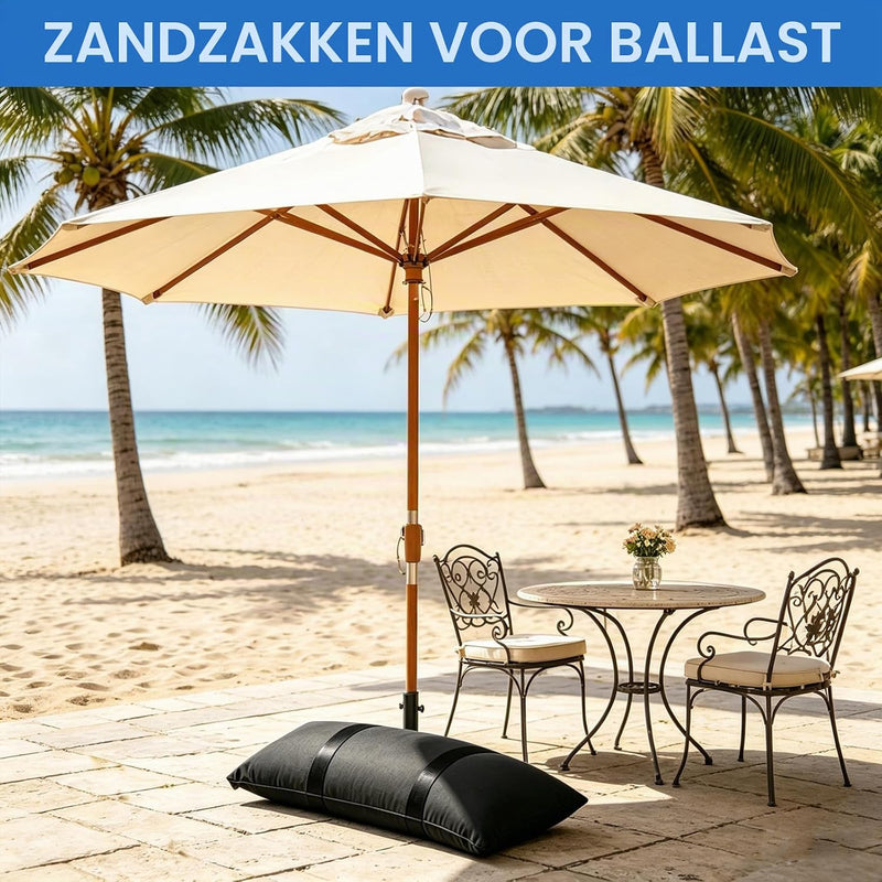 Chargez l'image dans la visionneuse de la galerie, Verzwaringszakken 2 stuks 70 x 25 cm vulbaar tot 20 kg – zandzakken – outdoor gewichten
