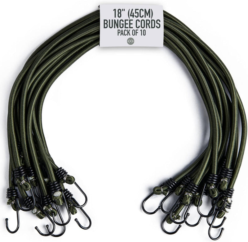 Laad afbeelding in Galerijviewer, Pluvios Robuuste snelbinders met haken, 10 stuks, maat naar keuze, elastische multifunctionele rubberen spanbanden voor bagage, dakdragers, camping, weerbestendig, UV-bestendige snelbinder, 30 cm
