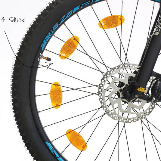 FISCHER Unisex Fischer fiets reflector 85400 oranje, geel, eenheidsmaat EU