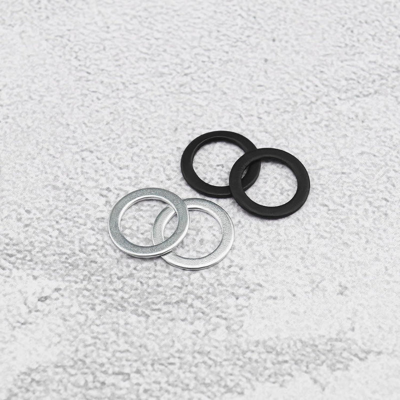 Laad afbeelding in Galerijviewer, Skateboard truck rebuild kit 32-delig zwart zilver
