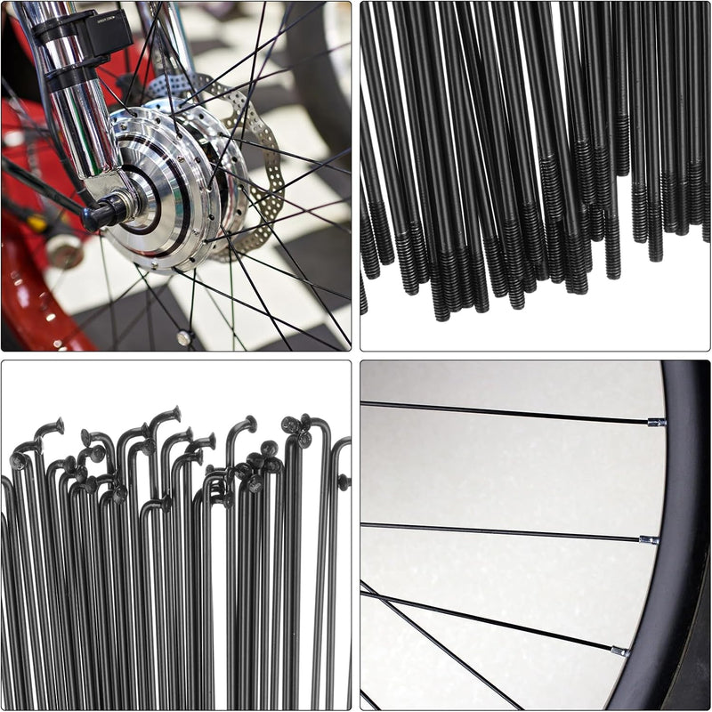 Laad afbeelding in Galerijviewer, Fietsspaken 36 stuks 14G 170 x 2 mm van roestvrij staal met messing nippels – J-bend spaken – fietsonderdelen
