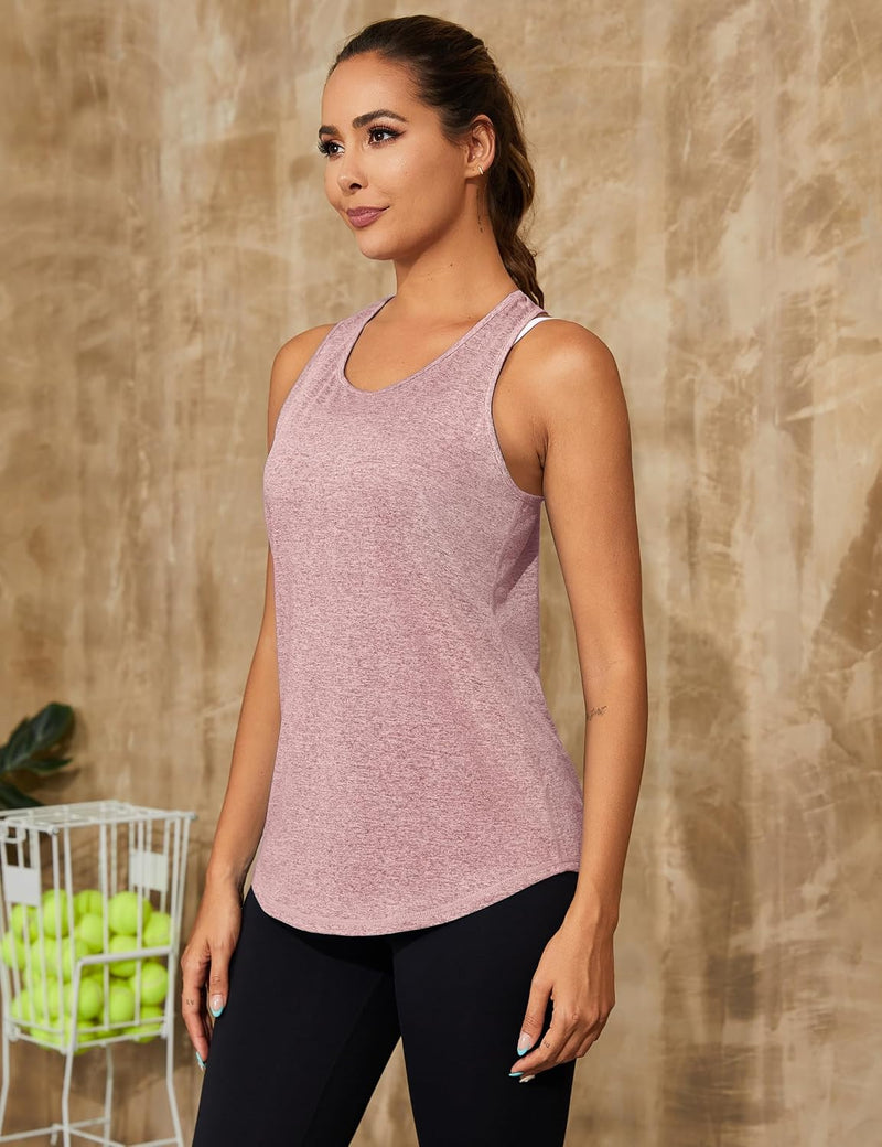 Chargez l'image dans la visionneuse de la galerie, Dames sporttop mouwloos sneldrogend met open rug – fitness top – yoga shirt
