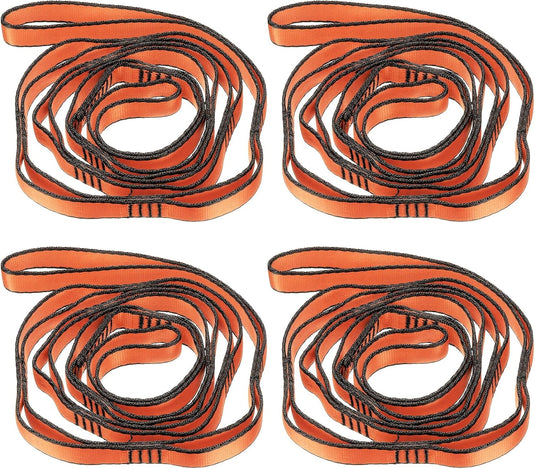 Regulowane pasy do podwieszania, 4 sztuki, 180 x 2 cm, z nylonu, z 8 pętlami – łańcuchy daisy chain – joga aerial