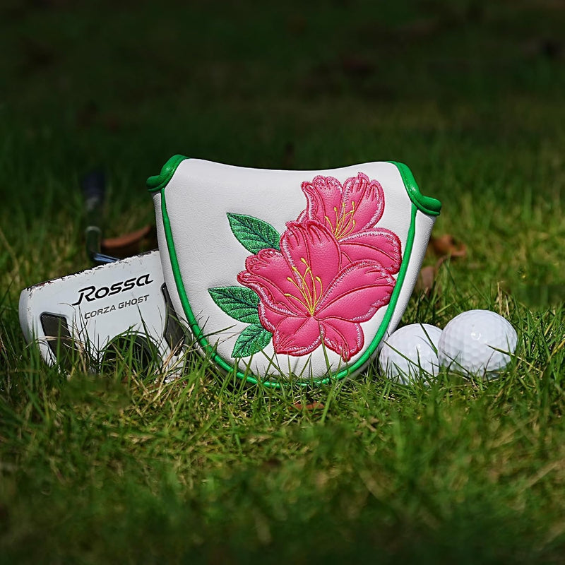 Chargez l'image dans la visionneuse de la galerie, Golf putter beschermhoes met bloemenborduurwerk en magneetsluiting voor hamerputters – mallet headcover – golfuitrusting
