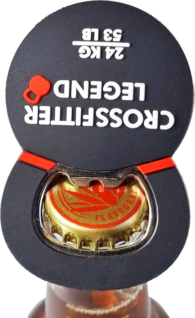 Laad afbeelding in Galerijviewer, Bieropener Kettlebell, Flesopener Crossfit, flessenopener Kettlebell. Handschoenen voor Crossfit, Polsverbanden, Tape Crossfit.

