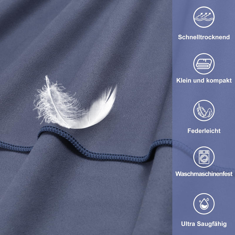 Load image into Gallery viewer, Fitnesshanddoek Microvezel 120x50 cm Sneldrogend met Ritsvak – Sporthanddoek – Reishanddoek
