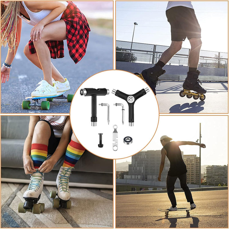 Carica immagine in Galleria Viewer, Skateboard gereedschap 15-delige set met T-tool Y-tool en inbussleutel – longboard skate accessoires

