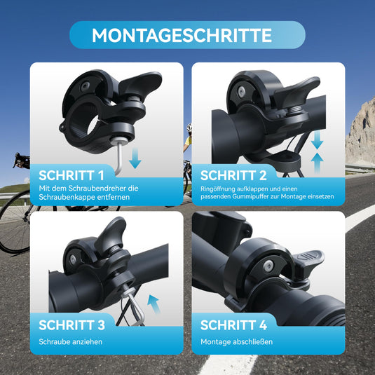 Fietsklingel voor stuur 19-25,4 mm luid en waterbestendig blauw – fietsbel – fietsklingel