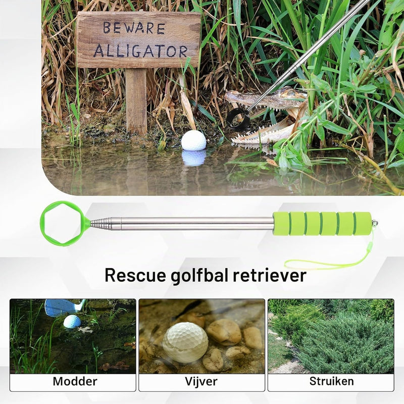 Laad afbeelding in Galerijviewer, Telescopische golfbal retriever 43-274 cm van roestvrij staal – golfbalvanger – golf accessoires
