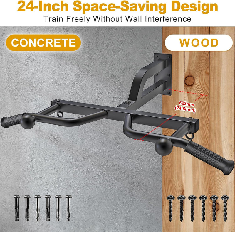 Load image into Gallery viewer, Ceiling-mounted pull-up bar with pulley system and multiple grip positions – pull-up bar – cable trainer
