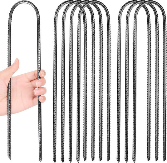 Grondankers 8 stuks 30 cm U-vorm van staal – trampoline haringen – stormankers