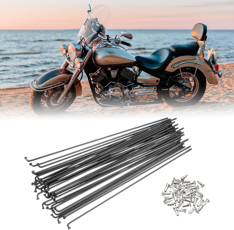 Laad afbeelding in Galerijviewer, Fietsspaken 36 stuks 14G 170 x 2 mm van roestvrij staal met messing nippels – J-bend spaken – fietsonderdelen
