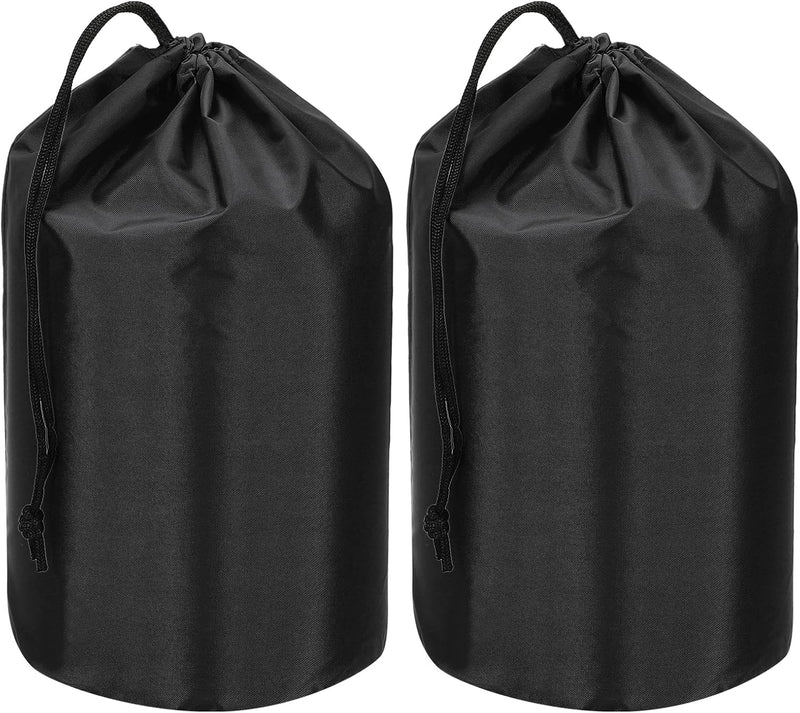 Load image into Gallery viewer, Waterdichte opbergzakken 2 stuks 13 x 25 cm met trekkoord donkergrijs – stuff sacks – camping accessoires
