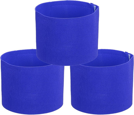 Aanvoerdersbanden voetbal 3 stuks verstelbaar donkerblauw – captain armbanden – sport accessoires