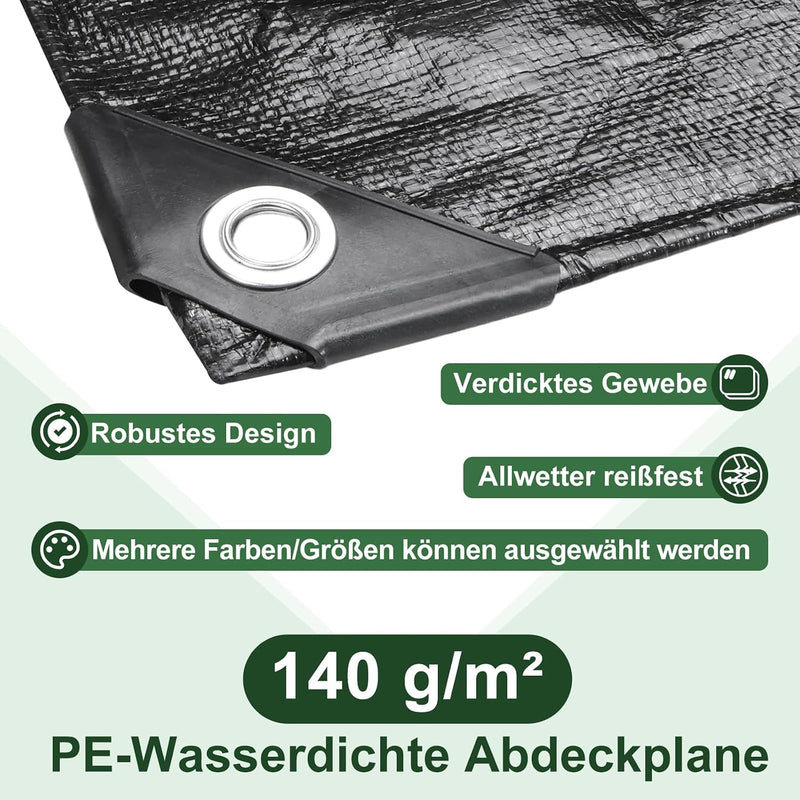 Load image into Gallery viewer, Waterdicht afdekzeil 2 x 6 meter 120 g/m² met ogen – PE dekzeil – beschermzeil
