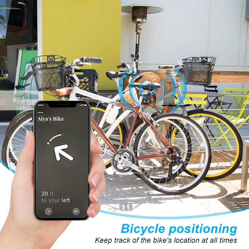 Laad afbeelding in Galerijviewer, Verborgen AirTag fietshouder van ABS kunststof met 8 kabelbinders voor montage onder fietszadel – trackerhouder – fietsbeveiliging
