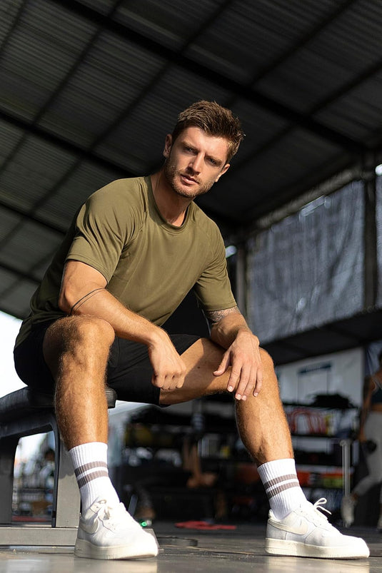 Heren sportshirts 3 of 5 stuks sneldrogend en ademend – fitness shirt – hardloopshirt
