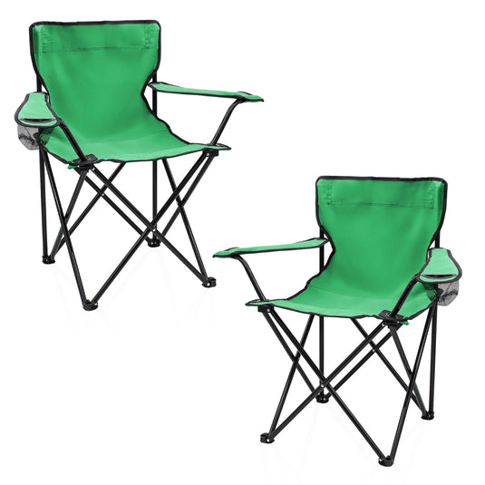 Campingstoelen Opvouwbaar 2 Stuks met Bekerhouder tot 100 kg – Vouwstoel – Kampeerstoel