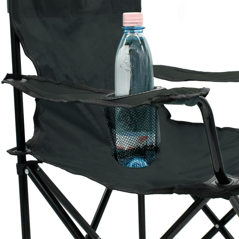 Chargez l'image dans la visionneuse de la galerie, Campingstoelen Opvouwbaar 2 Stuks met Bekerhouder tot 100 kg – Vouwstoel – Kampeerstoel
