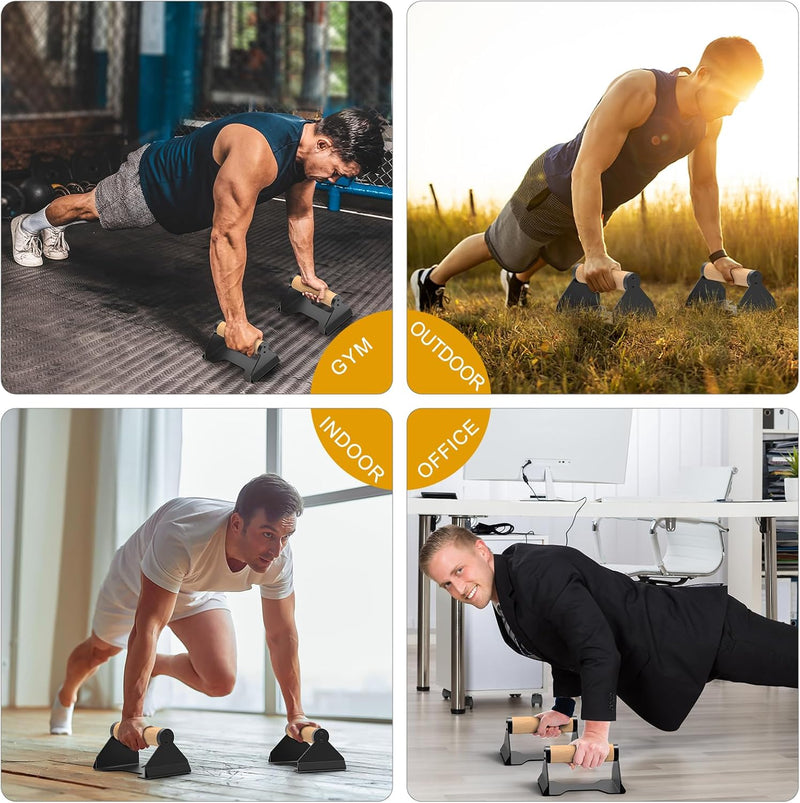 Laden Sie das Bild in Galerie -Viewer, Push-up bars 2 stuks met ergonomische handgrepen en antislip basis – parallettes – calisthenics
