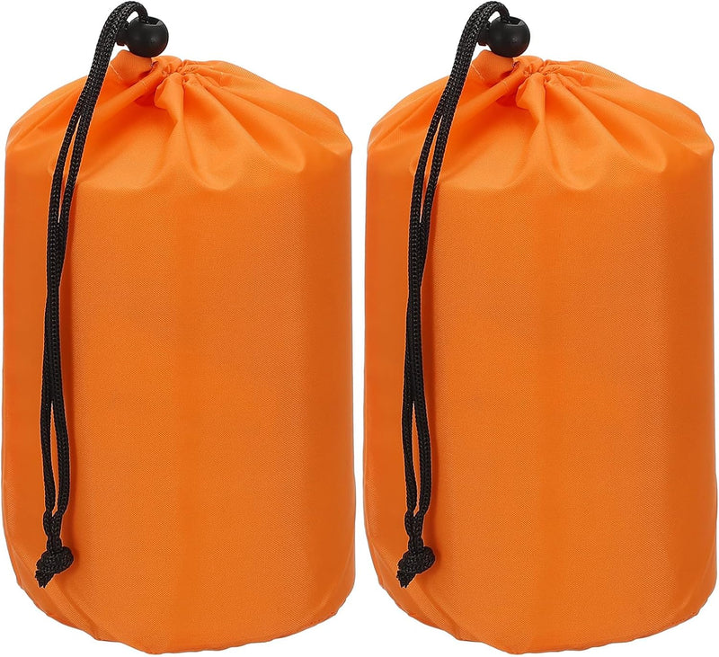 Load image into Gallery viewer, Waterdichte opbergzakken 2 stuks 13 x 25 cm met trekkoord donkergrijs – stuff sacks – camping accessoires
