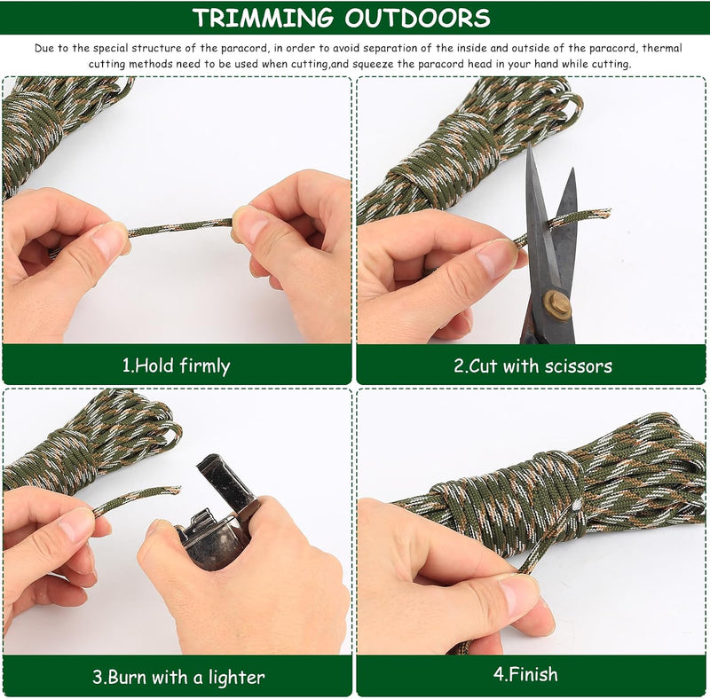 Laden Sie das Bild in Galerie -Viewer, Paracord touw 4 stuks – 4 mm x 10 m – 9-kern nylon koord voor camping, wandelen, handwerken en outdoor – 4 kleuren

