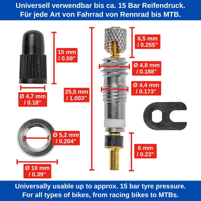 Chargez l'image dans la visionneuse de la galerie, Fietsventiel Reparatieset 20-delig voor Dunlopventiel tot 6 Bar – Ventielset – Fietsaccessoires
