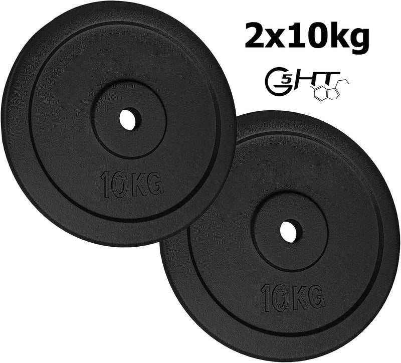 Load image into Gallery viewer, G5 HT SPORT Halterschijven van gietijzer, gatdiameter: 25 mm, voor sportschool en thuisgymnastiek, 0,5 tot 20 kg, voor halters en lange halters
