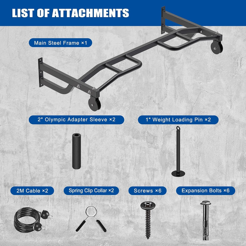 Load image into Gallery viewer, Ceiling-mounted pull-up bar with pulley system and multiple grip positions – pull-up bar – cable trainer
