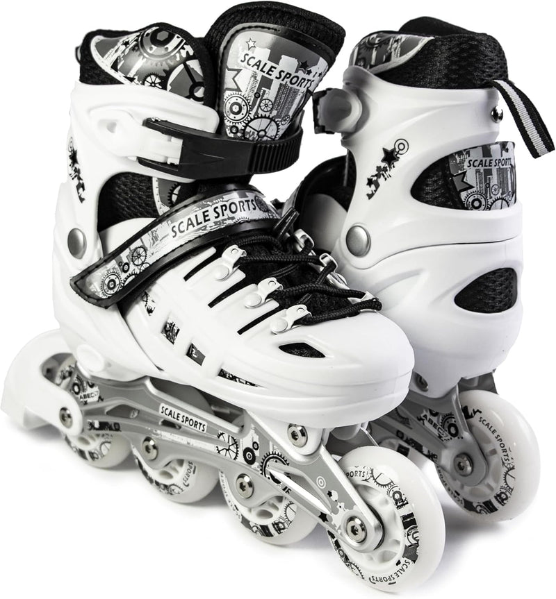 Load image into Gallery viewer, Adjustuble Rolschaatsen met oplichtende wielen voor kinderen en volwassenen - Kids Inline Roller laarzen met opbergtas voor peuters, rolschaatsen voor meisjes, jongens, professionals en
