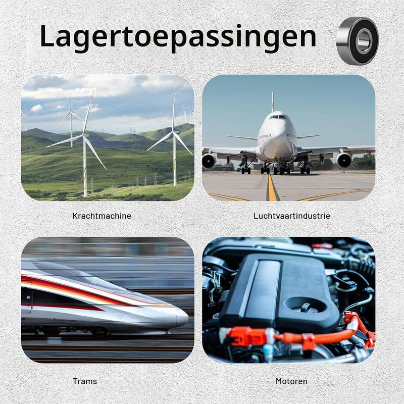 Laden Sie das Bild in Galerie -Viewer, Skateboard kogellagers 608ZZ 20 stuks 8 x 22 x 7 mm ABEC-5 – reservelagers – skate accessoires
