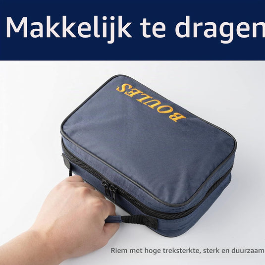 Torba do gry w bule na 8 kul z wodoodpornego nylonu z regulowanym paskiem na ramię – torba do przechowywania kul do petanki – akcesoria do gry w bule