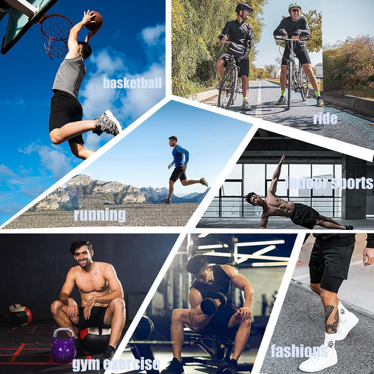 Shorts heren 2-in-1 trainingsshorts zomer korte broek sneldrogende hardloopshort sportbroek met zakken compressieshort