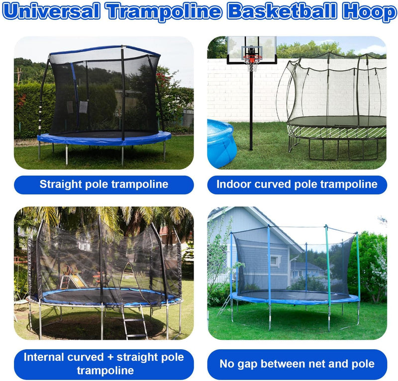 Laden Sie das Bild in Galerie -Viewer, Trampoline basketbalring met dubbele mand en 4 miniballen – basketbalset – trampoline accessoires
