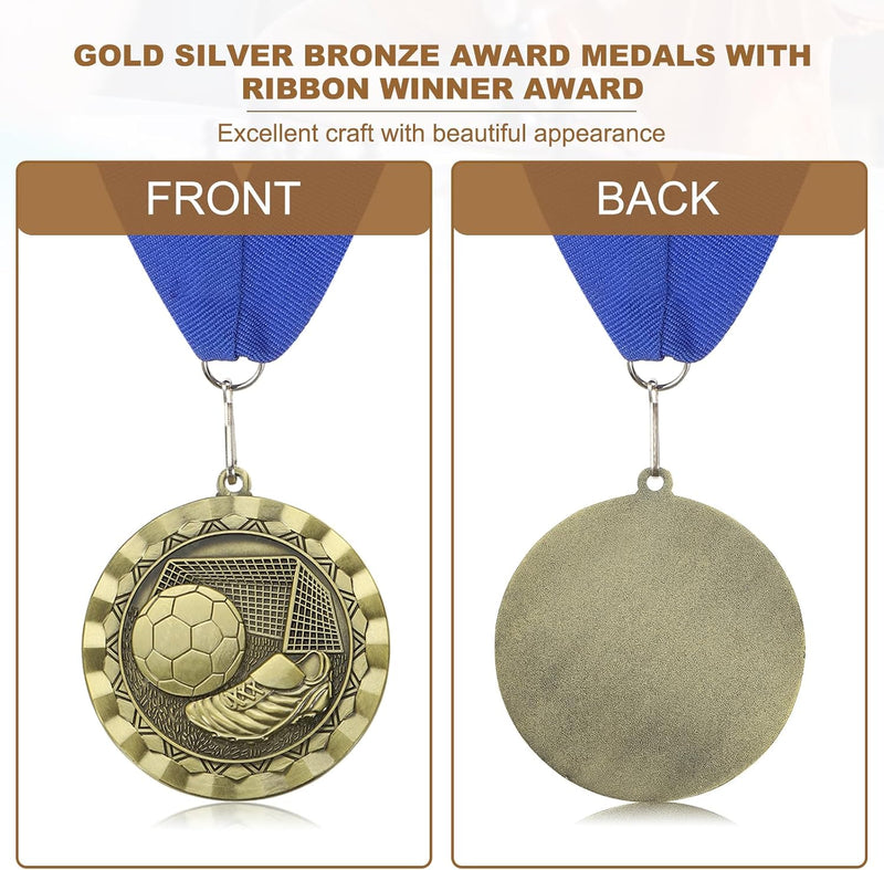 Chargez l'image dans la visionneuse de la galerie, Voetbal medaille met neklint van zinklegering – sportmedaille – prijs en trofee
