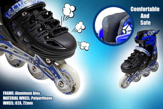 Adjustuble Rolschaatsen met oplichtende wielen voor kinderen en volwassenen - Kids Inline Roller laarzen met opbergtas voor peuters, rolschaatsen voor meisjes, jongens, professionals en