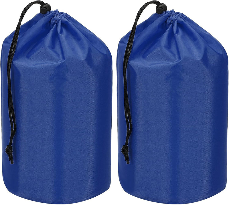 Load image into Gallery viewer, Waterdichte opbergzakken 2 stuks 13 x 25 cm met trekkoord donkergrijs – stuff sacks – camping accessoires
