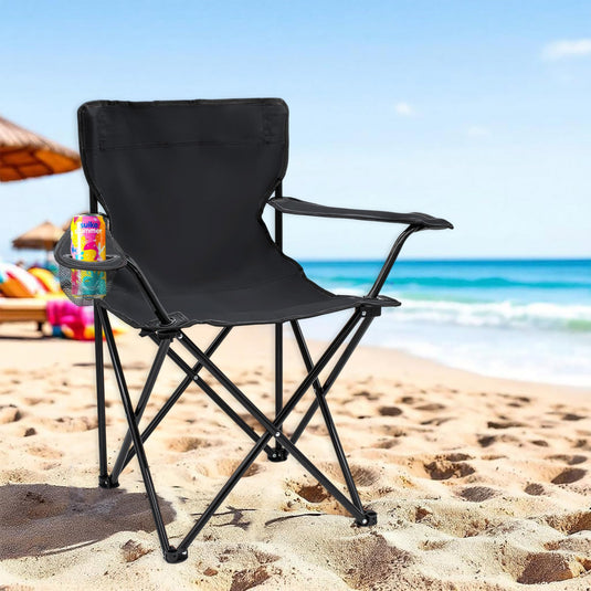 Campingstoelen Opvouwbaar 2 Stuks met Bekerhouder tot 100 kg – Vouwstoel – Kampeerstoel
