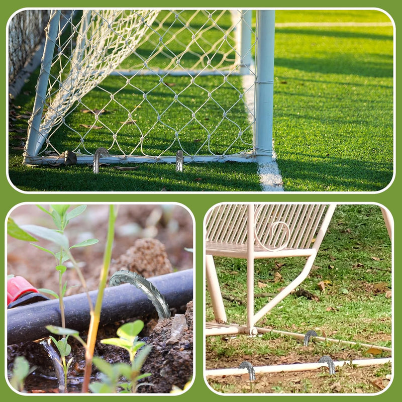 Load image into Gallery viewer, Grondpennen 6 stuks 30 cm van verzinkt staal met J-haak – trampoline ankers – grondankers
