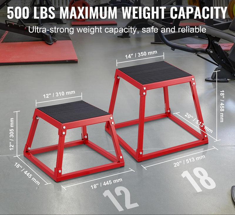 Załaduj obraz do przeglądarki galerii, Plyo box set 3 stuks 30 46 en 61 cm van staal tot 227 kg – jump box – plyometrische training
