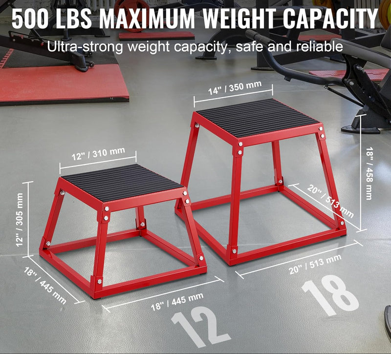 Załaduj obraz do przeglądarki galerii, Plyo box set 3 stuks 30 46 en 61 cm van staal tot 227 kg – jump box – plyometrische training
