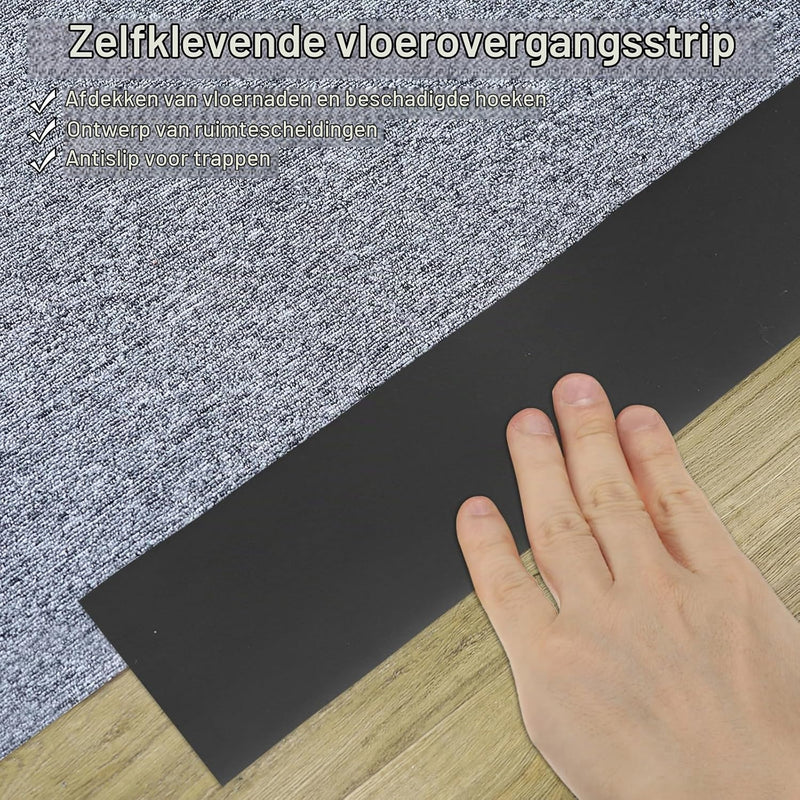 Załaduj obraz do przeglądarki galerii, Zelfklevende vloer overgangsstrip 7,6 cm x 1 m - Vinyl laminaat afdekstrip &amp; naadprofiel - Vloerovergangsstrip drempelprofiel
