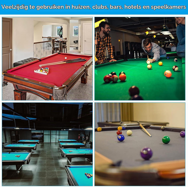 Chargez l'image dans la visionneuse de la galerie, Biljartlaken 9 ft rood met 6 bandenstroken – vervangend biljartdoek – pooltafel accessoires
