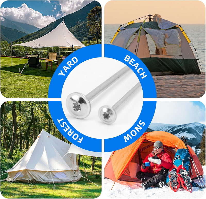 Laden Sie das Bild in Galerie -Viewer, U-vormige grondankers 4 stuks 30 cm van gepoedercoat staal – tuinankers – trampoline haringen
