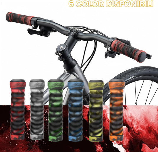 Ergonomische fietshandvatten 20-22 mm met einddoppen
