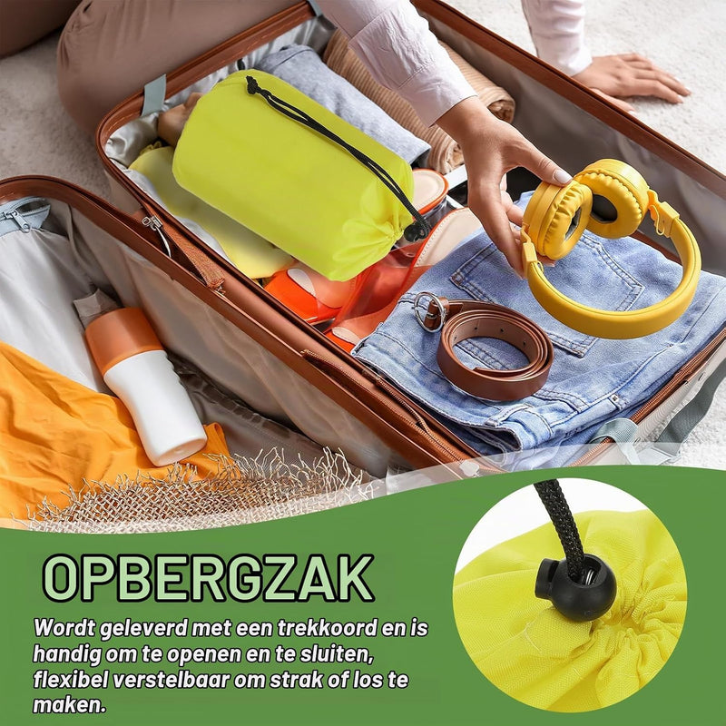 Load image into Gallery viewer, Waterdichte opbergzakken 2 stuks 13 x 25 cm met trekkoord donkergrijs – stuff sacks – camping accessoires
